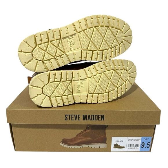 Steve Madden Men's Bleeker Boot Color Cognac Size 9.5 - Picture 15 of 15